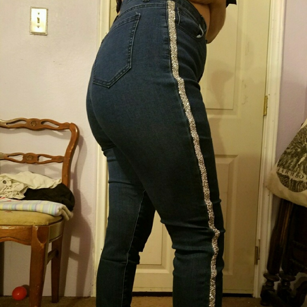 Boohoo dark blue jeans